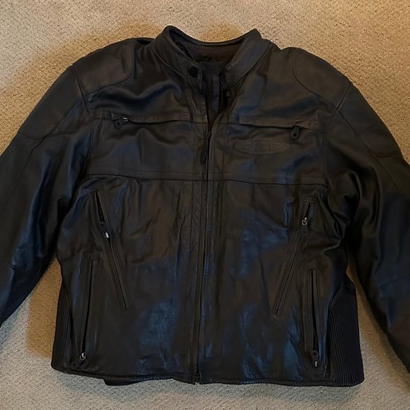 Harley Davidson Leather Motorcycle Jacket sz XXL - Picture 3 of 5